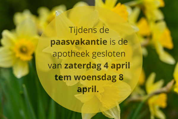 Sluiting paasvakantie