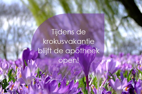 Open tijdens krokusvakantie!